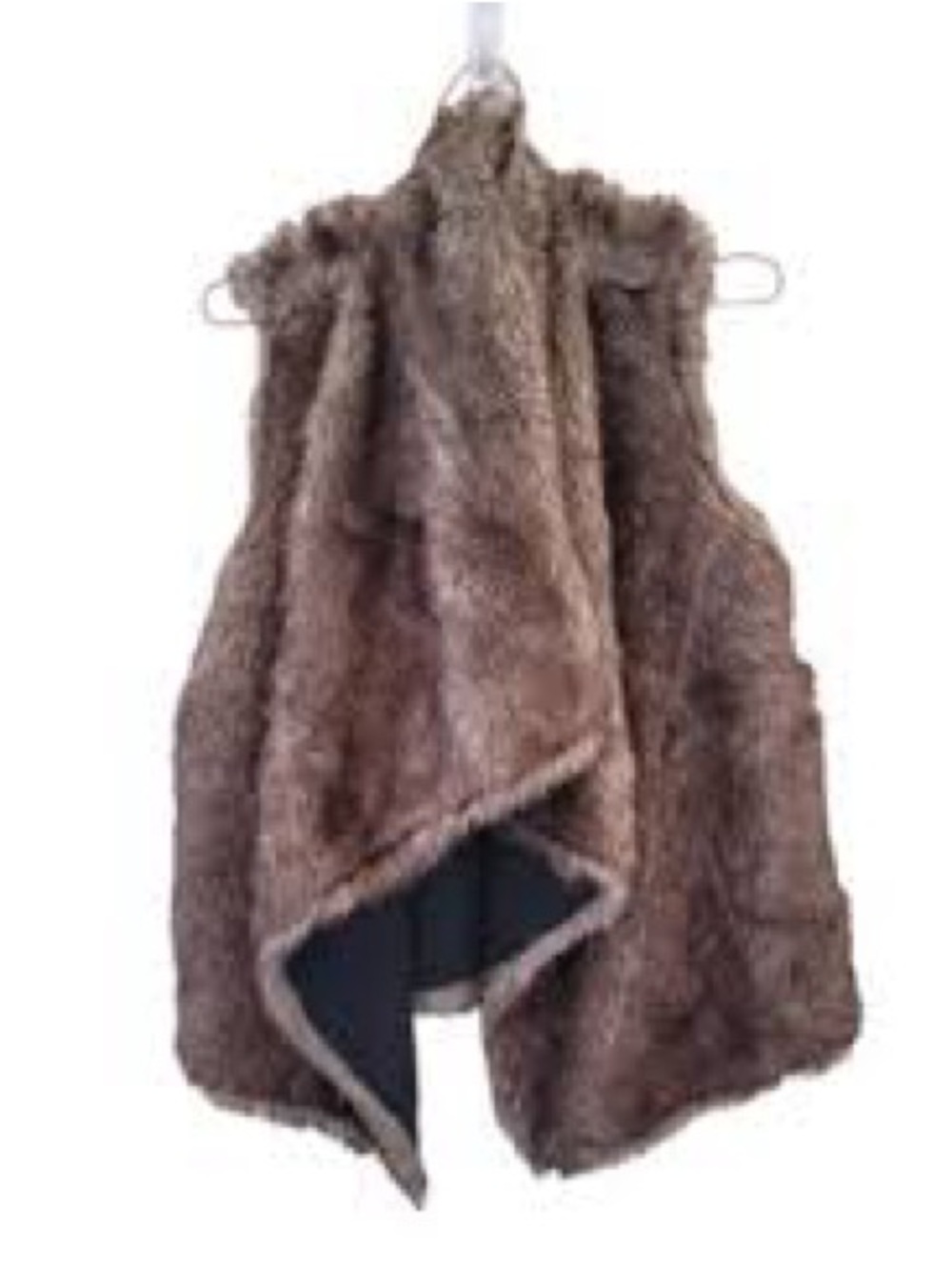 Mossimo Supply Co. Faux Fur Brown & Gray Reversible Vest